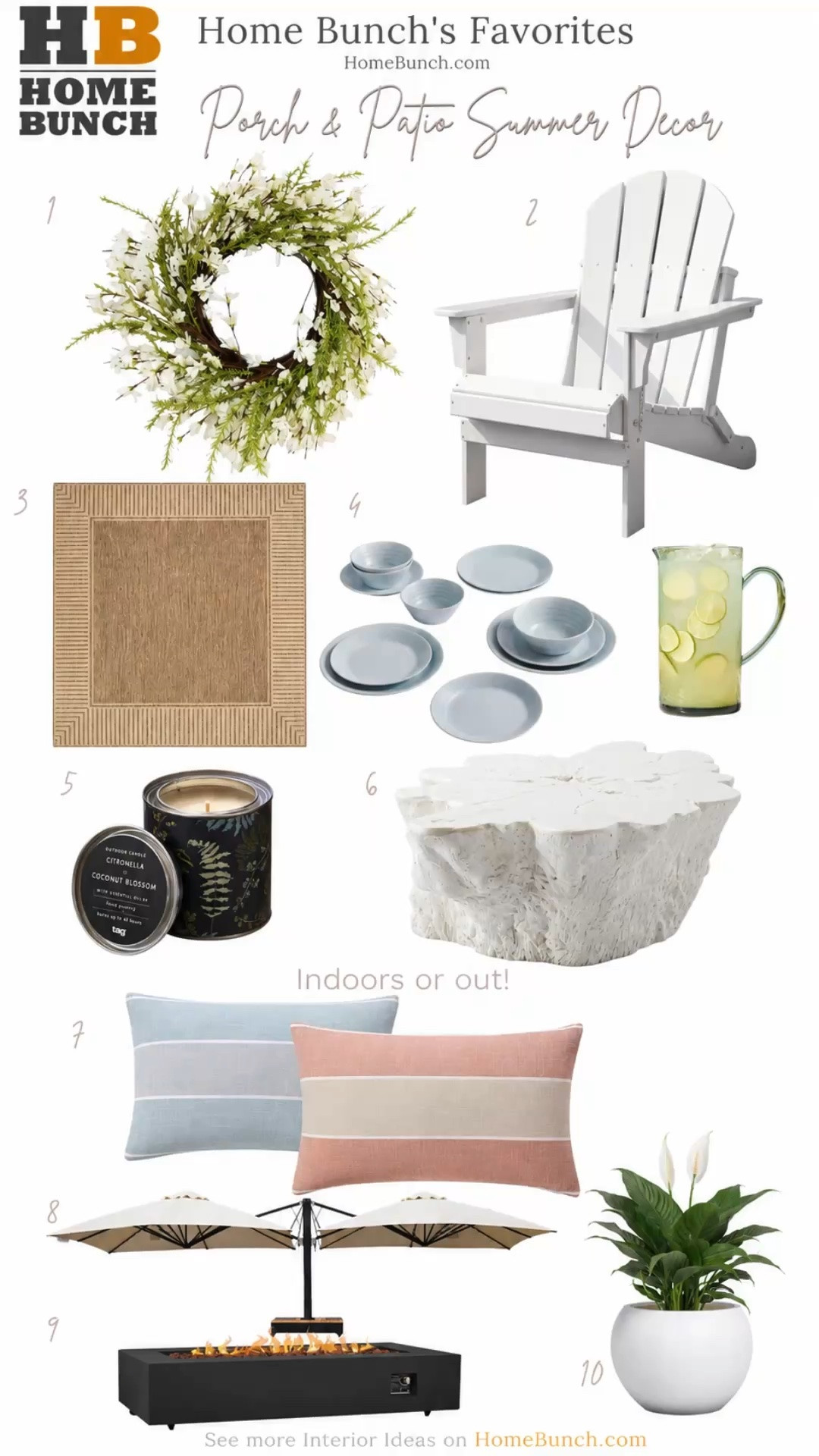 Porch & Patio Summer Decor

Summer is meant to be enjoyed outdoors. ☀️

Whether you're refreshing your front porch or creating the perfect backyard retreat, these are some of my favorite outdoor finds for comfortable, beautiful summer living—from seating and planters to lanterns, rugs, and entertaining essentials.

Shop the entire collection through my LTK @homebunch and get your outdoor spaces ready for the season.

#LTKHome #OutdoorLiving #PatioDecor #PorchDecor #SummerStyle #OutdoorEntertaining #BackyardInspiration #HomeBunch

#LTKsummer #LTKhome #LTKsale