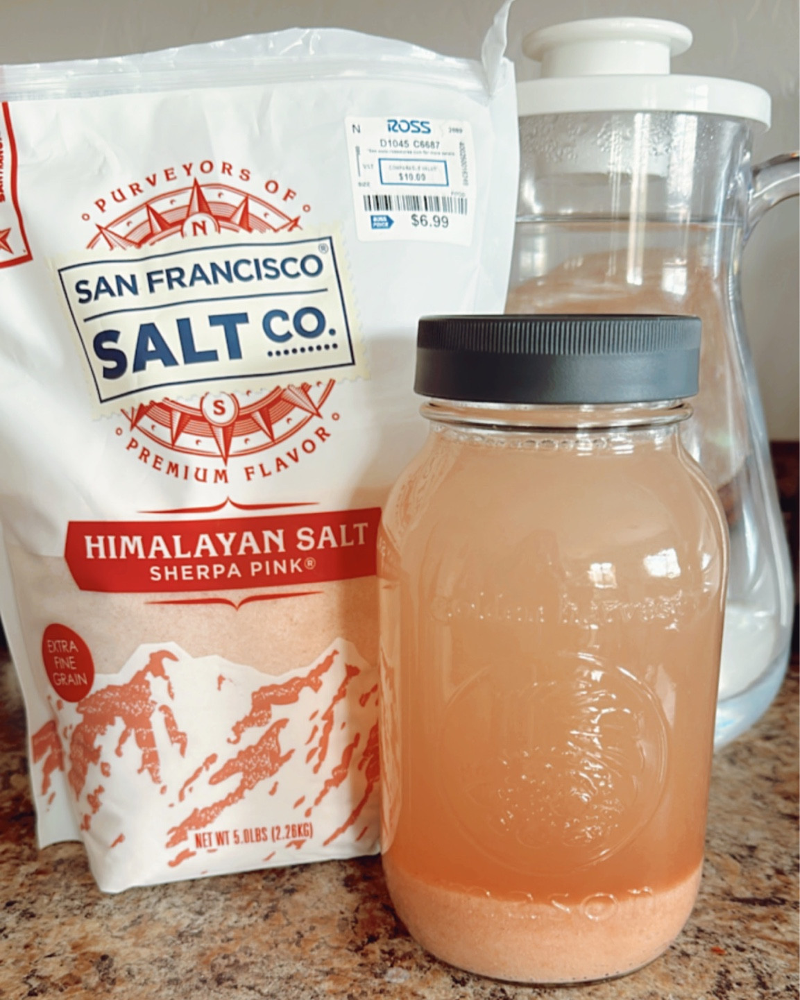 Homemade concentrated mineral drop with pink Himalayan salt and purified water. 

Fill your jar about 1/4 of the way with salt, then the rest with water 💧 . Only add a very very small amount- I’m talking drops, of this to a full glass of drinking water. 

#LTKHome #LTKActive