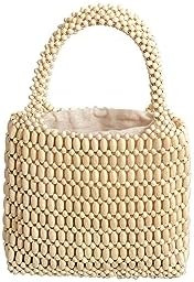 Handwoven Tote Bag for Women - Woven Drawstring Handbag - Bohemian Clutch & Summer Beach Bag | Amazon (US)