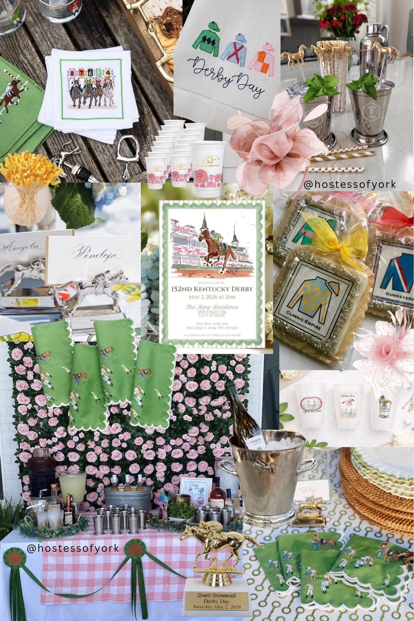 Kentucky Derby party decor inspiration! Perfect excuse for springtime hosting! Get the mint juleps, springs dresses and festive hats! 👒🏇

#derby #party #hosting #horses #dress #hostess #decorations #invitations #favors #guests #classy

#LTKSeasonal #LTKootd