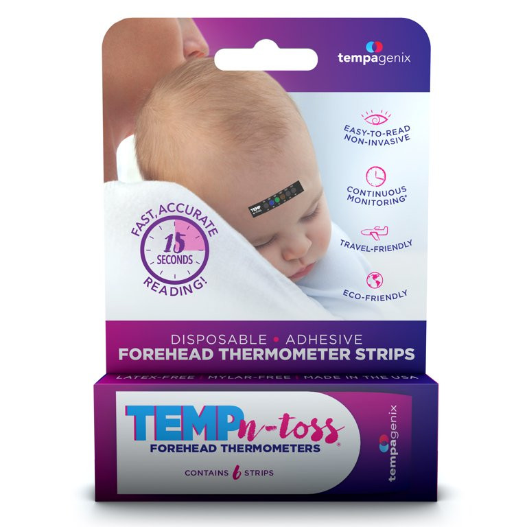 Temp-N-Toss Disposable Forehead Thermometer Strips (Set of 6 Strips) | Walmart (US)