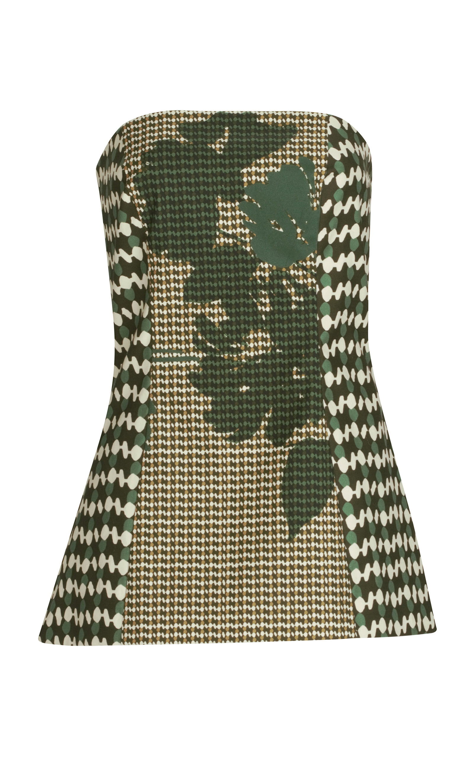 Astor Strapless Printed Cotton Top | Moda Operandi (Global)