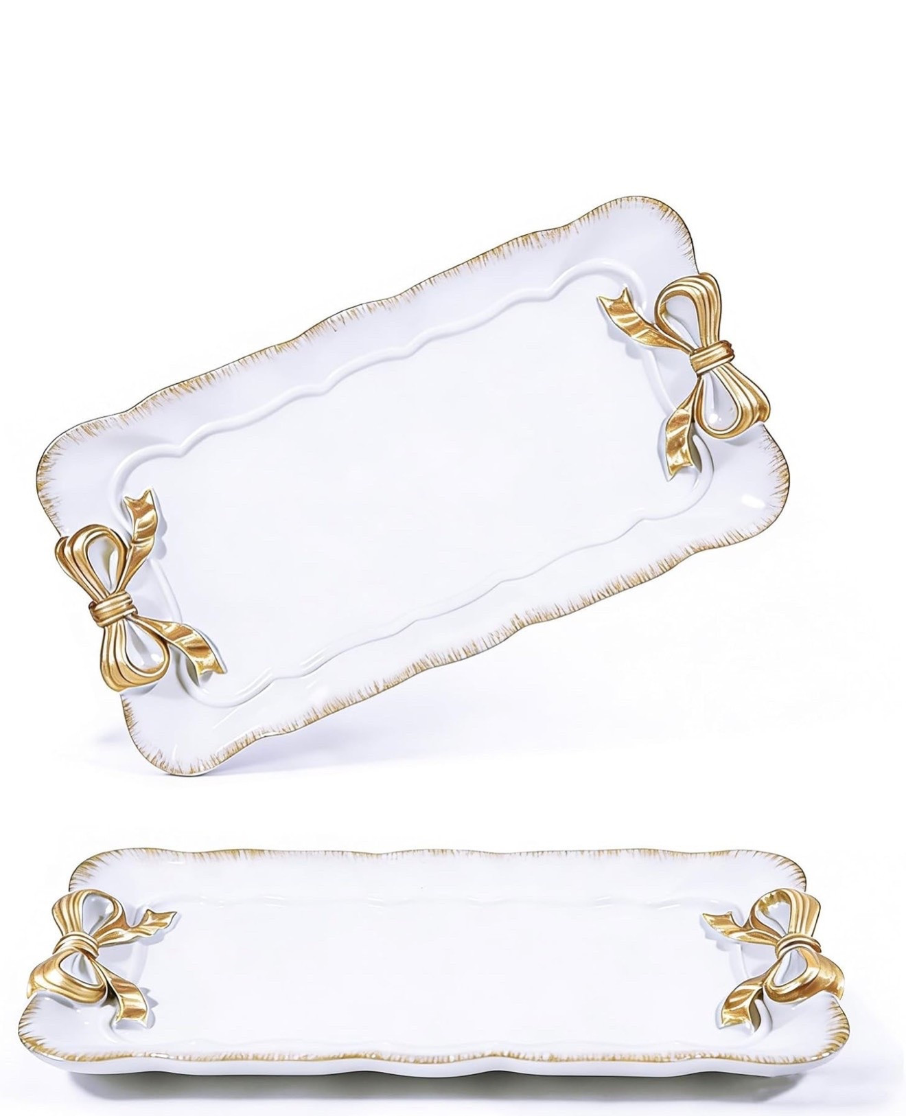 2 PCS Vintage Decorative Tray Jewelry Tray Storage Tray White Decorative Organizer for Jewelry Bracelets Cosmetics and Bow Room Decor

#LTKMothersDay #LTKHome #LTKSaleAlert
