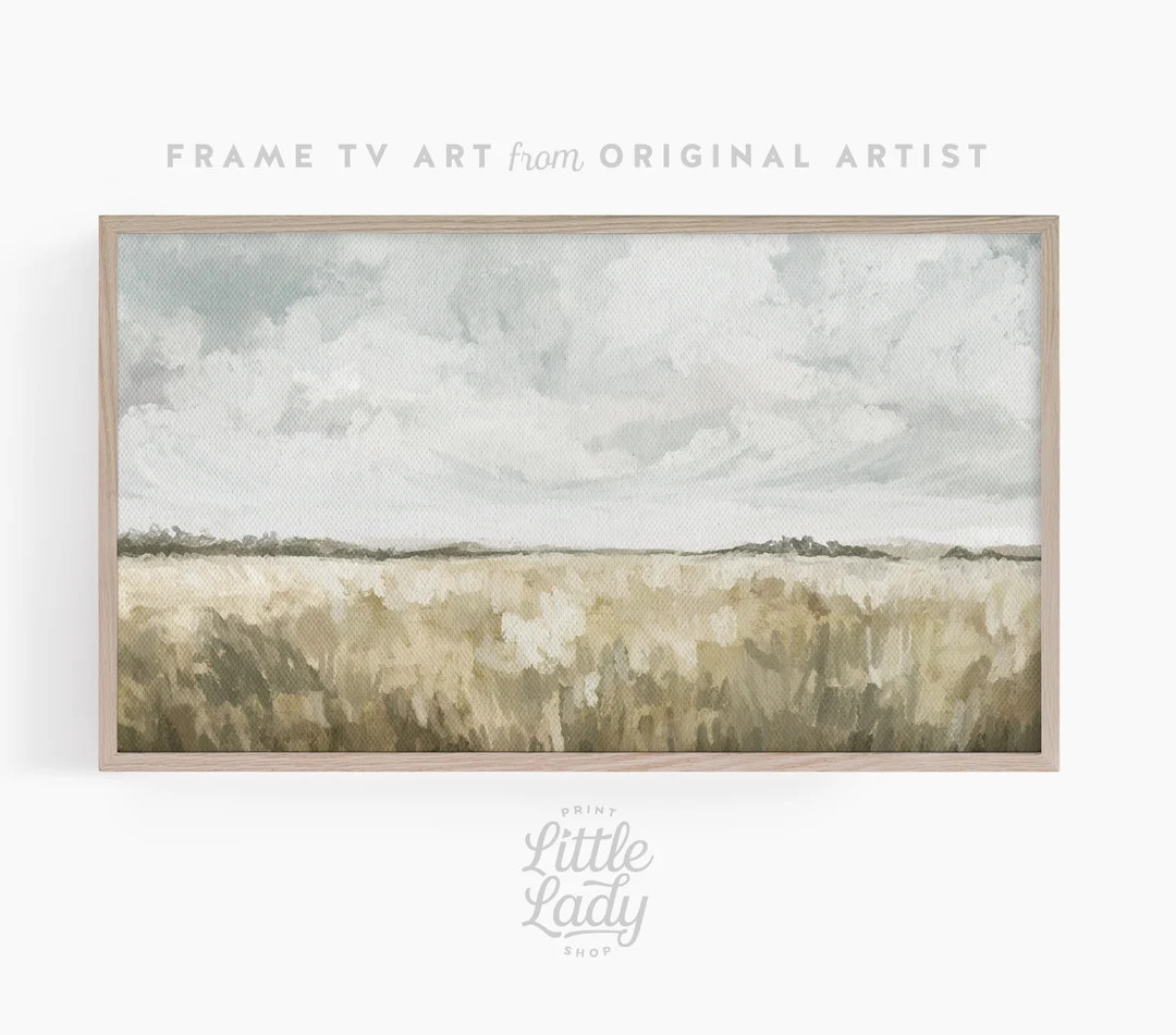 Frame TV Art, Country Landscape Frame TV Artwork, Vintage Style Oil Painting, Farmhouse Tv Art, A... | Etsy (US)