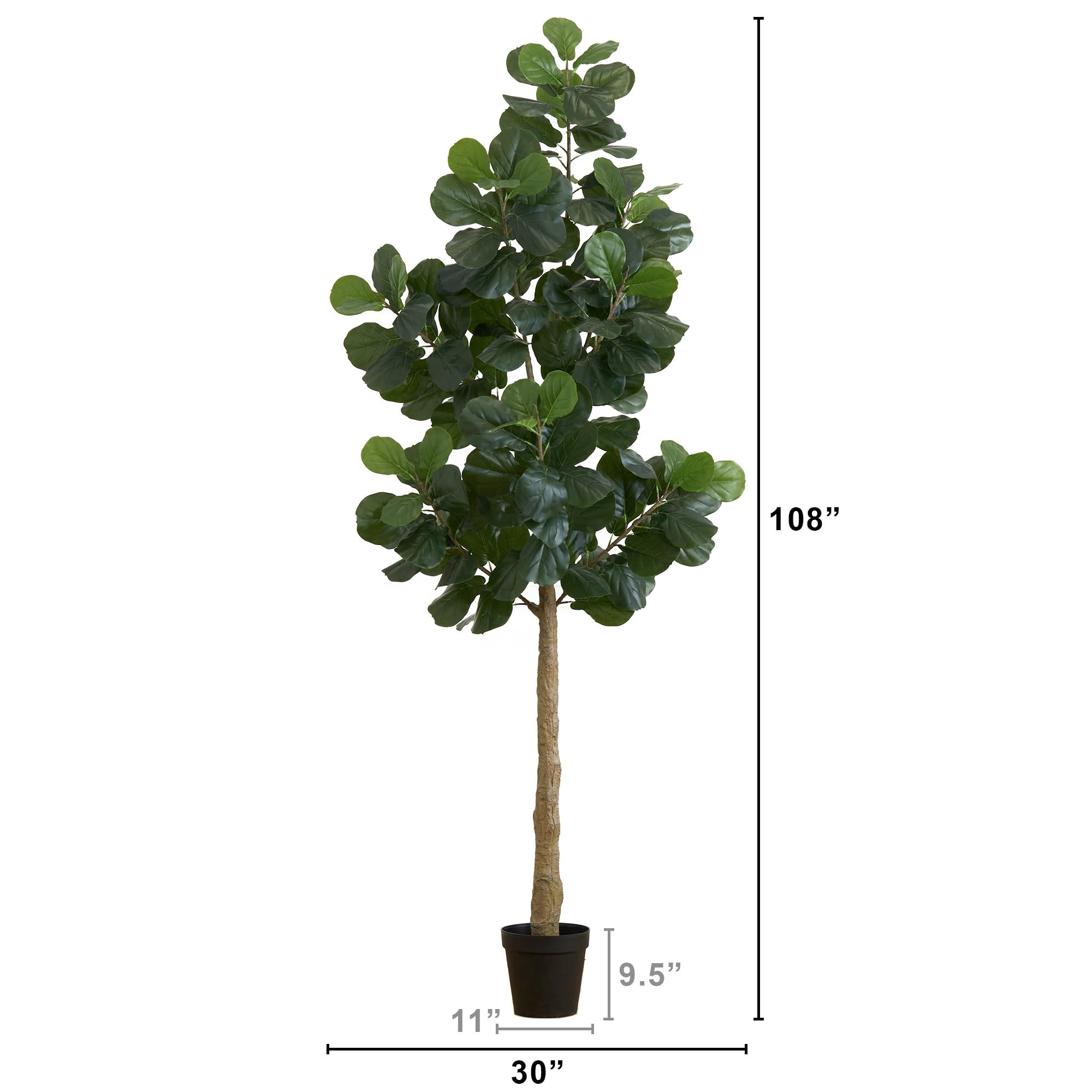 Nearly Natural 9ft. Artificial Fiddle Leaf Fig Tree | Amazon (US)
