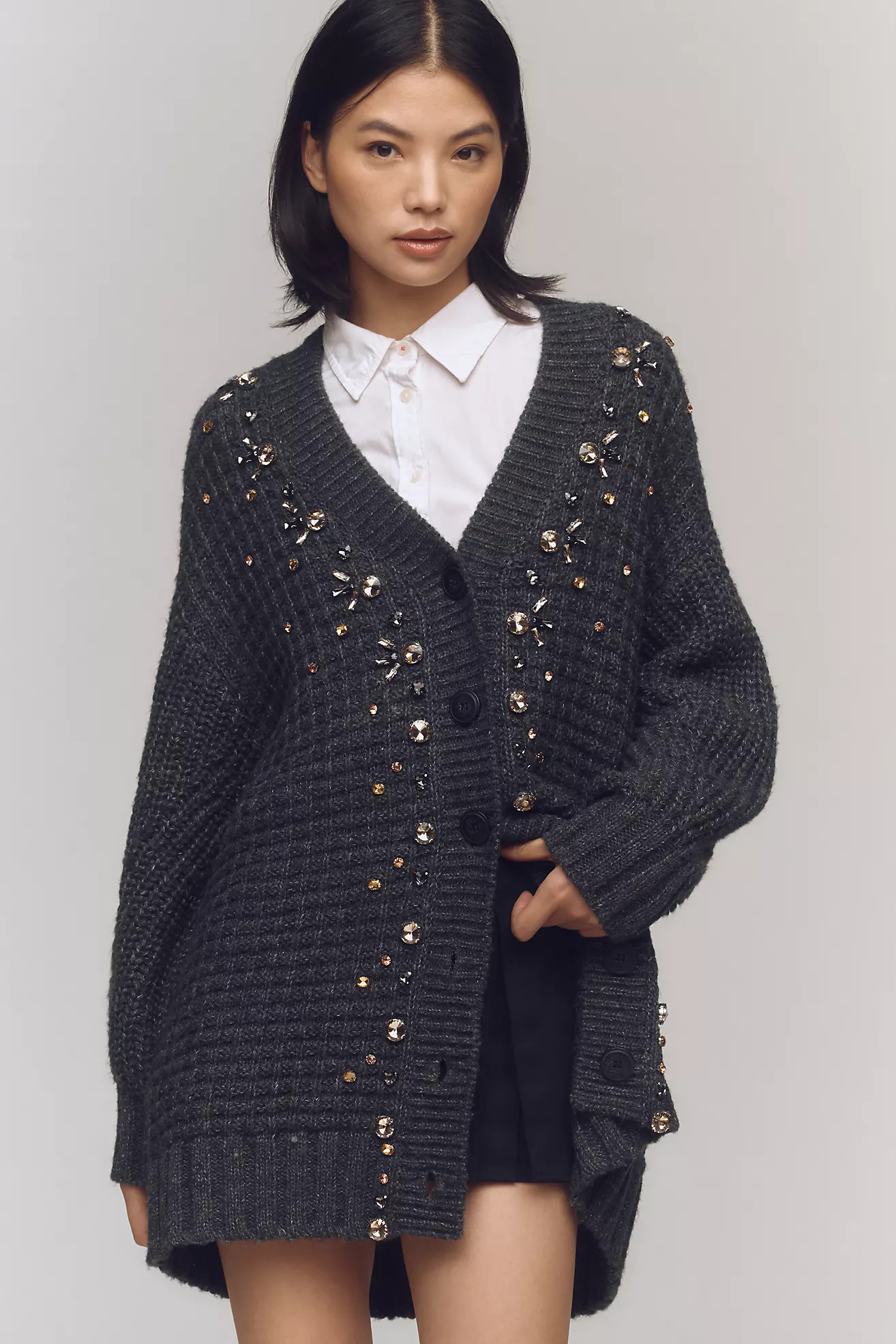 Maeve Embellished Cardigan Sweater | Anthropologie (US)
