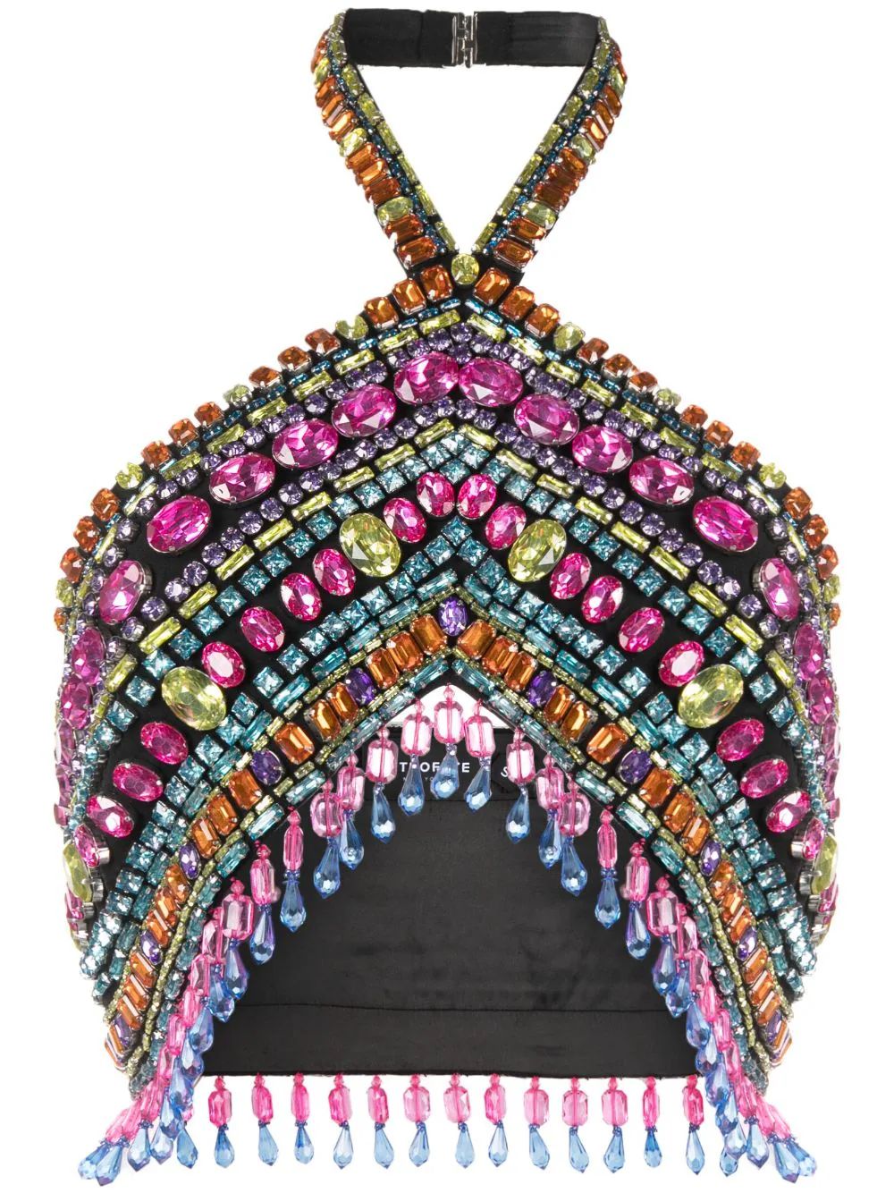 crystal-embellished halterneck top | Farfetch Global