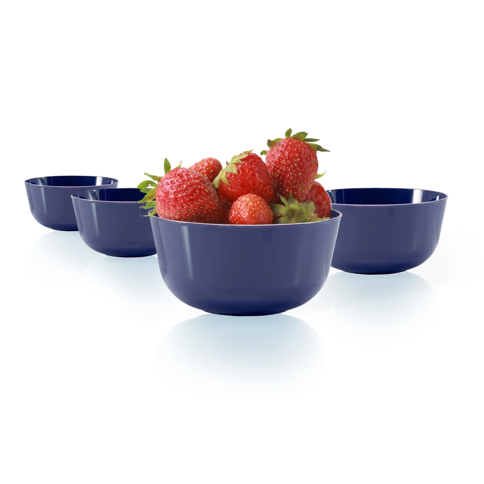 Trendables™ 40 Premium Disposable Classic Navy Design Plastic Bowls - 24 oz. | Walmart (US)