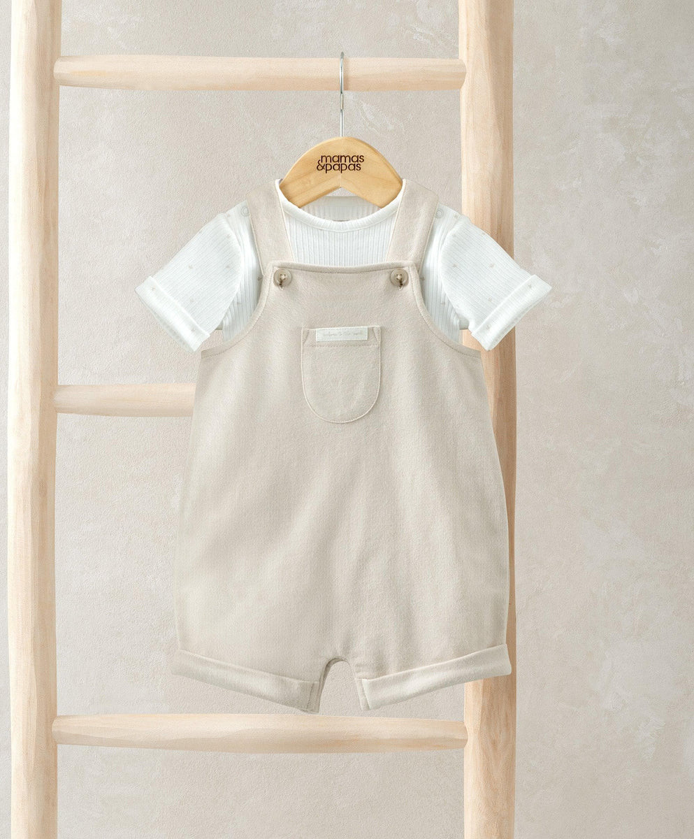 Ribbed Jersey Bodysuit & Dungaree Set | Mamas & Papas