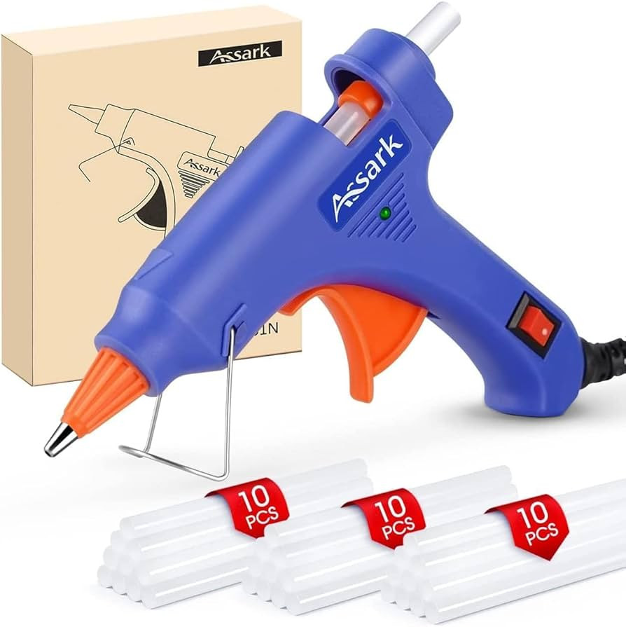 Hot Glue Gun Kit with 30 Glue Sticks(130mm x 7mm), Fast Preheating Hot Melt, High Temp for School... | Amazon (US)