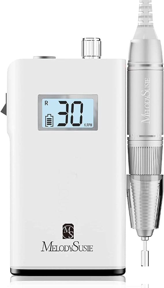 MelodySusie Professional Rechargeable 30000 rpm Nail Drill,SC320H Portable Electric E File Scaman... | Amazon (US)