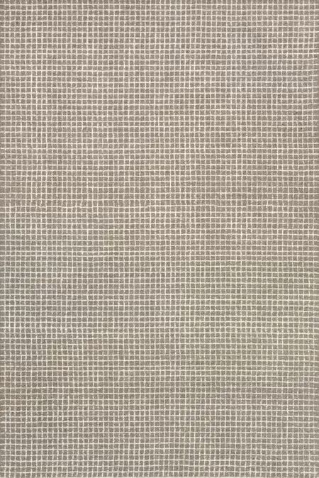 Grey Melrose Checked 10' x 14' Area Rug | Rugs USA