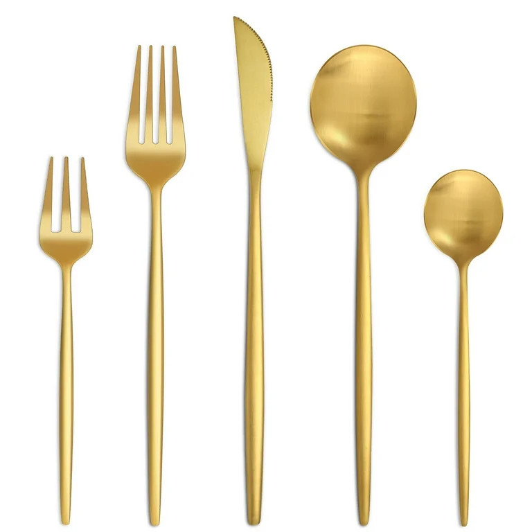 Bestdin Silverware Set, 20-Piece Stainless Steel Flatware Set, Tableware Cutlery Set Service for ... | Walmart (US)