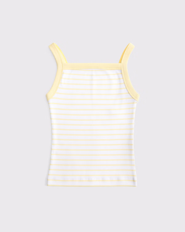 Straight Neck Rib Tank | Abercrombie & Fitch (US)