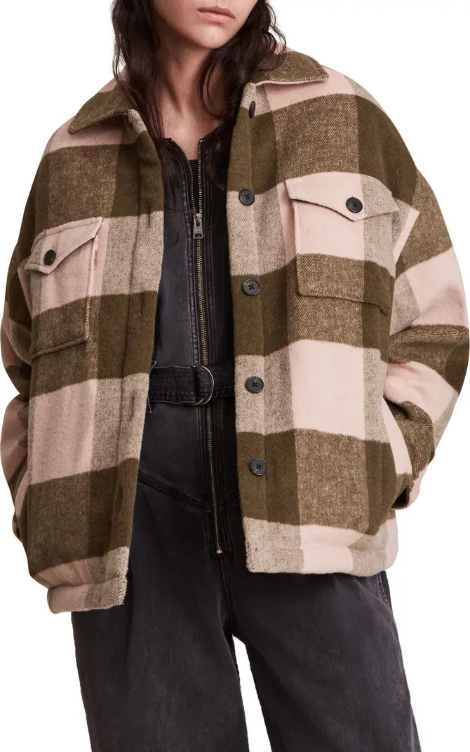 AllSaints Luella Check Flannel Jacket | Nordstrom | Nordstrom