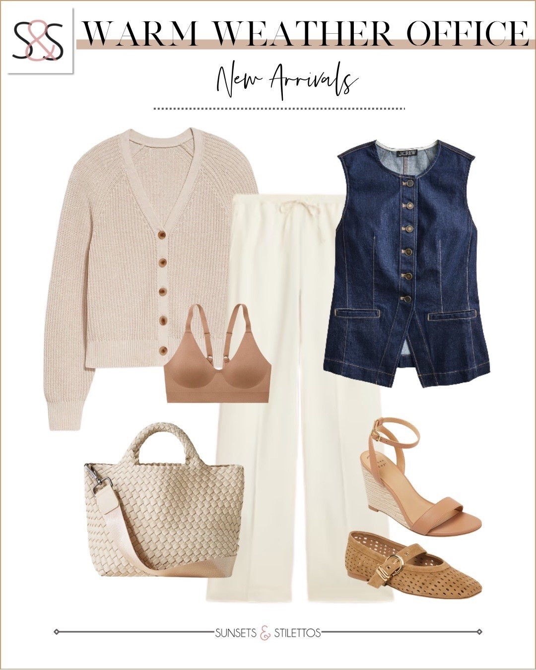 This is such an easy work outfit that still feels polished and comfortable.

work outfit ideas, business casual outfit, spring office outfit, warm weather office outfit, neutral outfit, wide leg pants outfit, denim vest outfit, cardigan outfit, comfortable workwear, office style for women, casual work outfit

#LTKSeasonal #LTKOver40 #LTKMothersDay