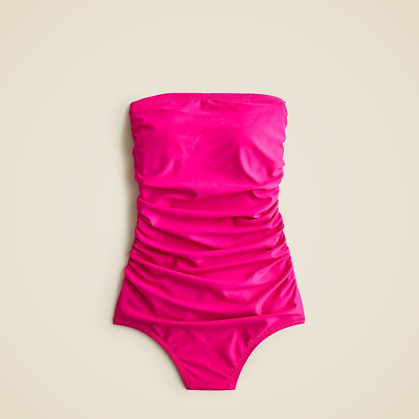 Ruched bandeau one-piece | J. Crew US