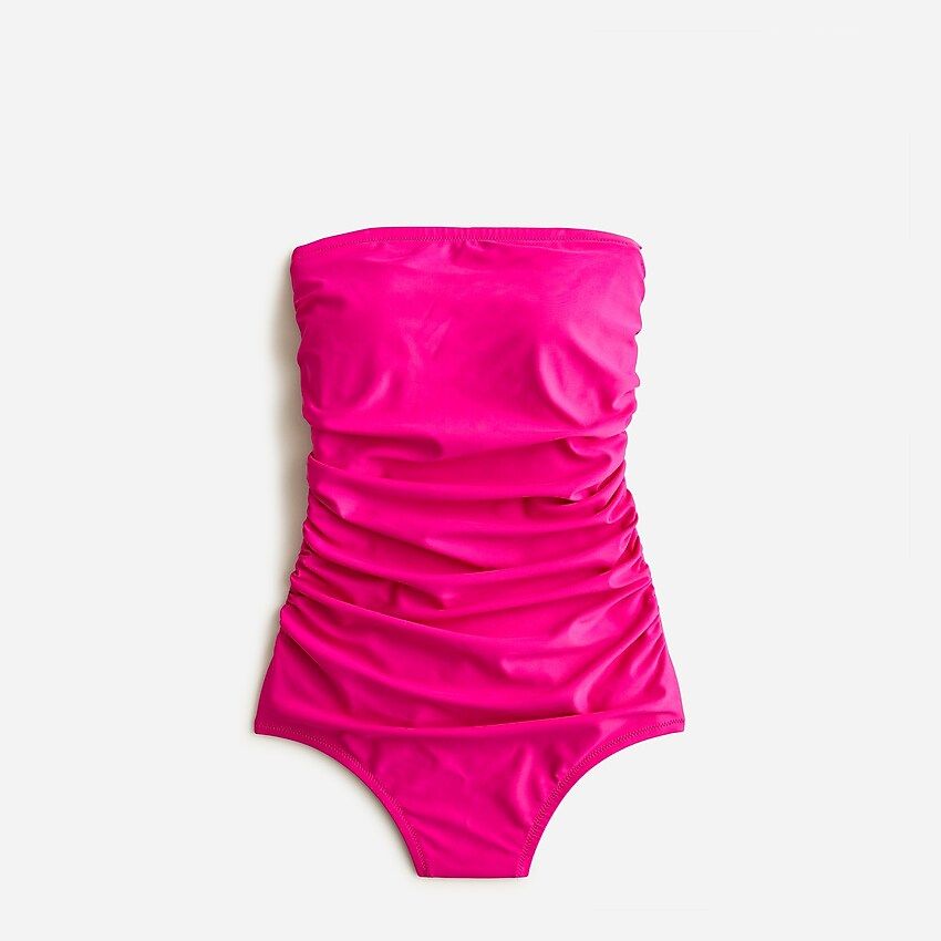 Ruched bandeau one-piece | J.Crew US