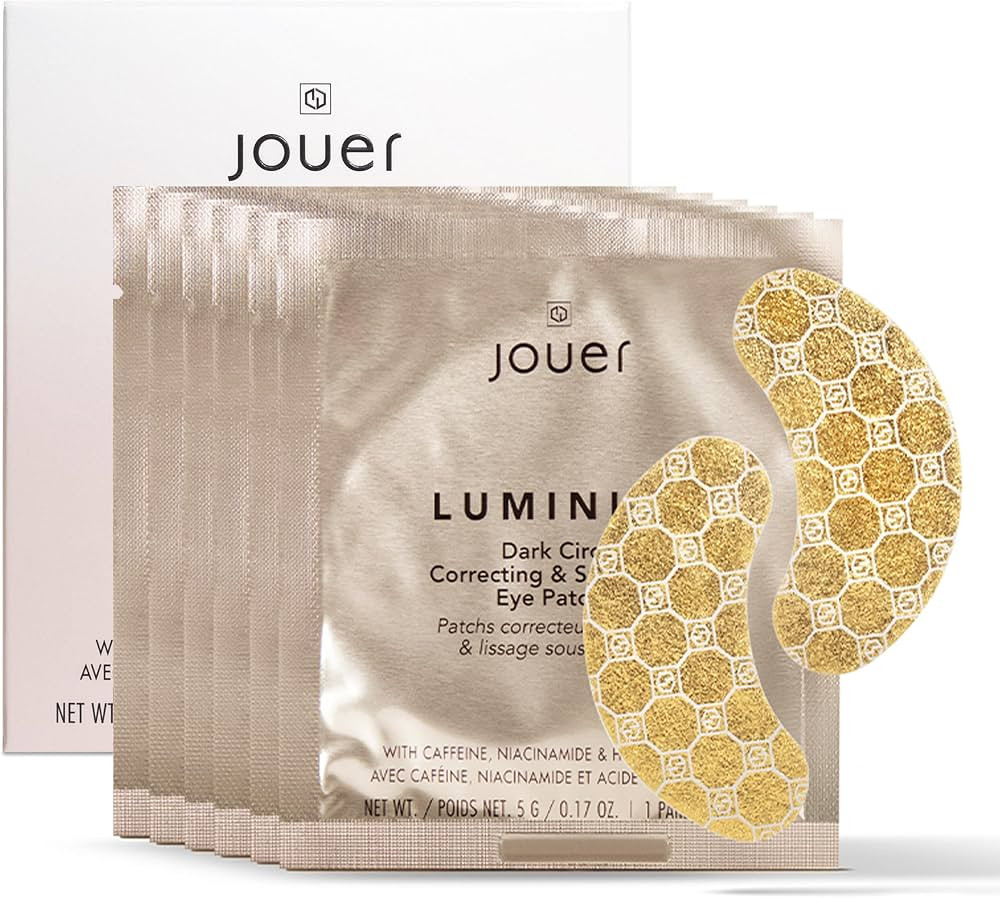 Jouer Luminize Dark Circle Correcting & Smoothing Eye Patches, Caffeine Eye Patch for Dark Circle... | Amazon (US)