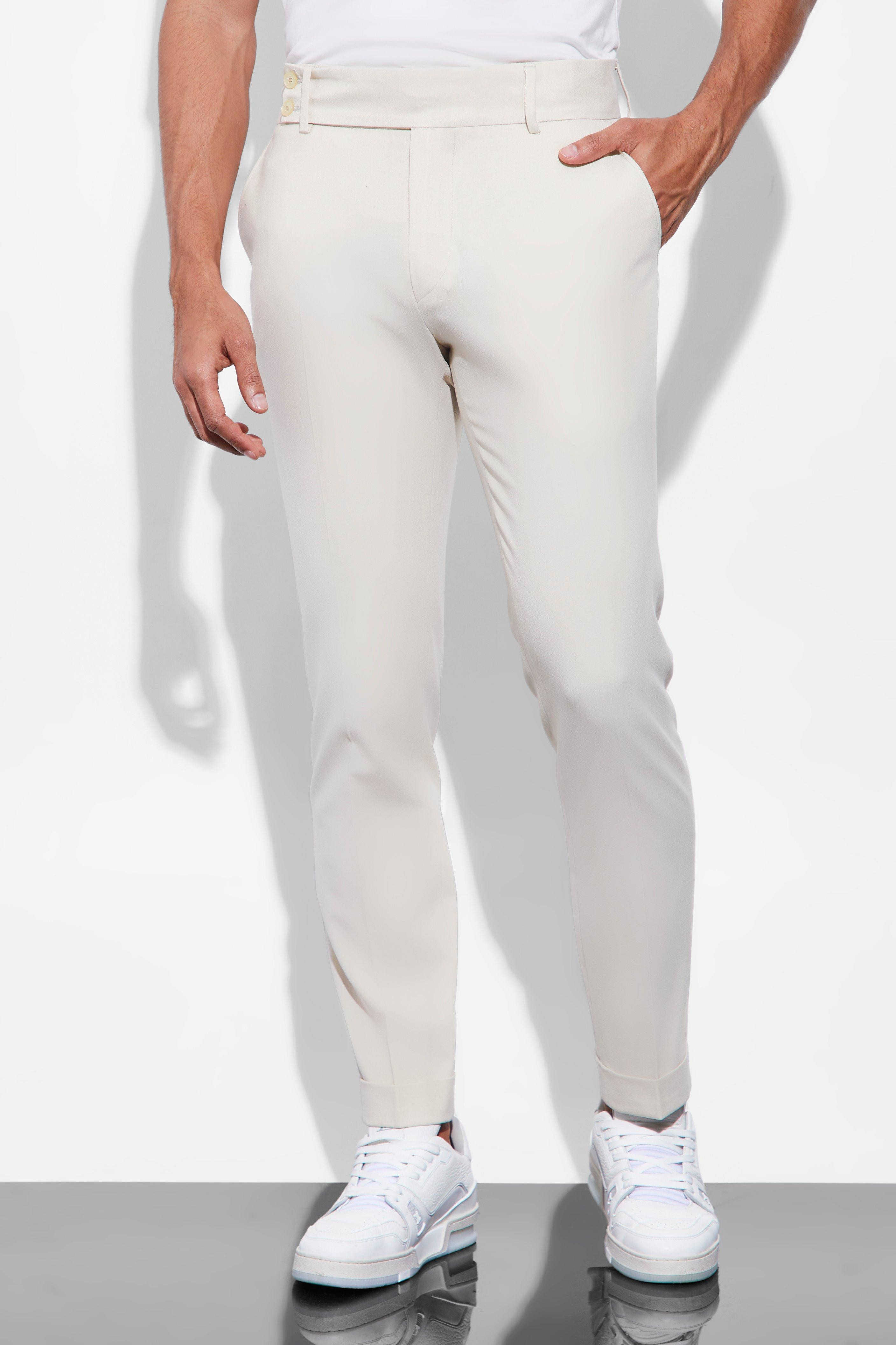 Slim Turn Up Hem Tailored Pants | boohooMAN (US & CA)