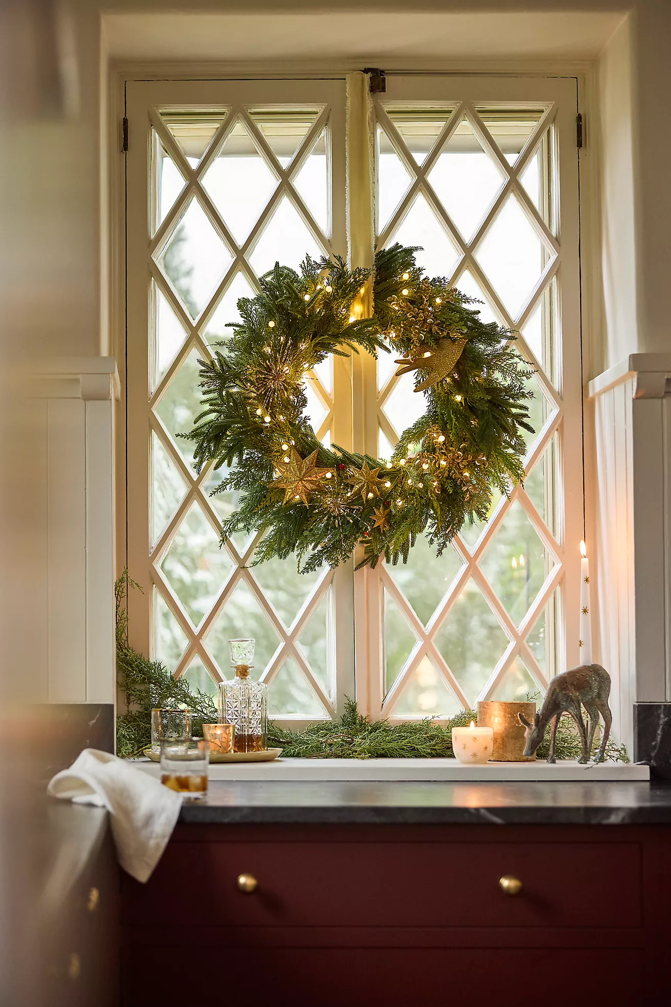 Faux Mixed Evergreen Wreath | Terrain