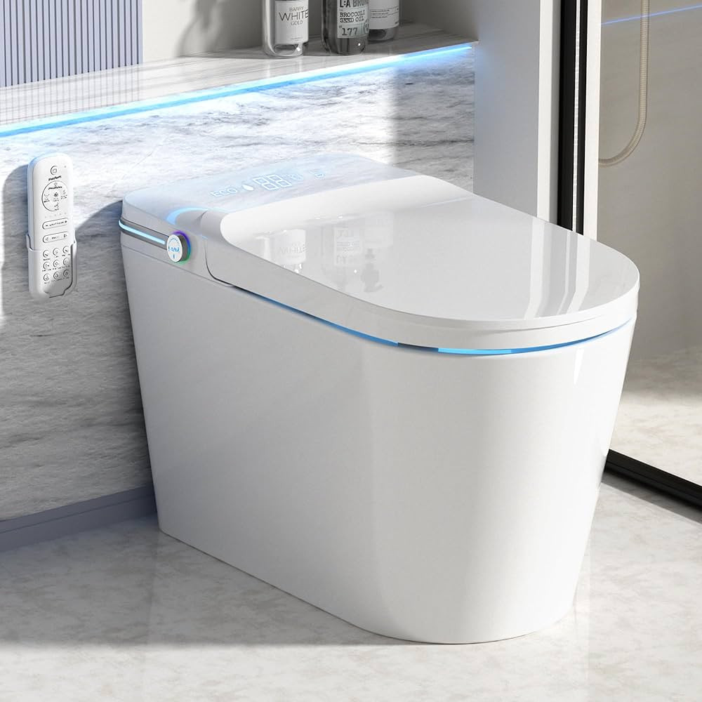 Luxury Smart Toilet with Bidet Built In, Bidet with Heated Seat,Warm Water Sprayer & Dryer, Japan... | Amazon (US)