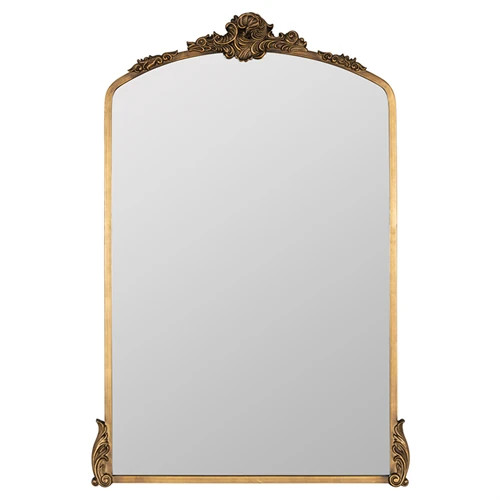 Ambrose French Country Gold Frame Medicine Cabinet Mirror | Kathy Kuo Home