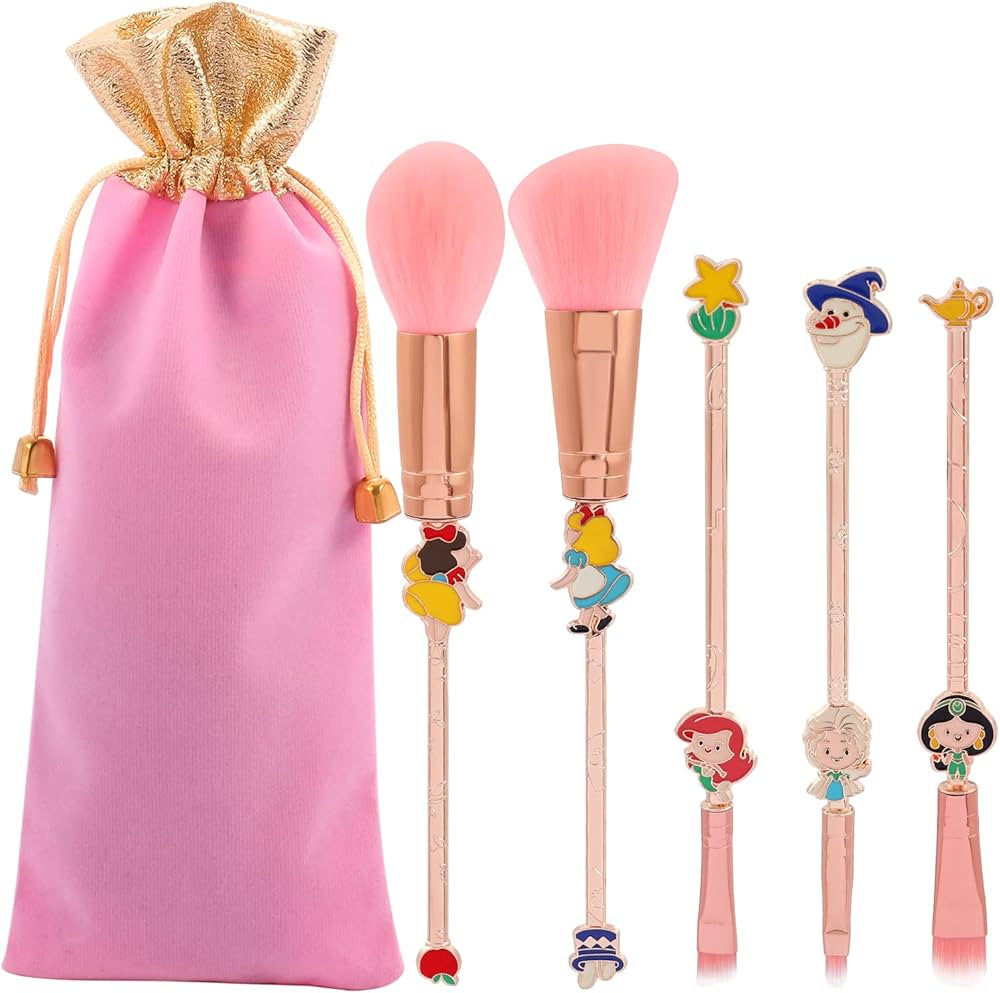 Snow White and Mermaid Makeup Brushes - Novelty Designed Classic Tales Theme Makeup Brush Set for... | Amazon (US)