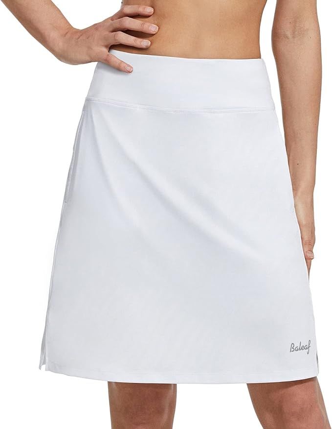 BALEAF Women's 20" Knee Length Skorts Skirts Athletic Modest Long Golf Casual Skirt Zipper Pocket... | Amazon (US)