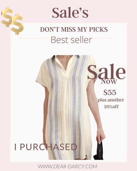 🚨sale alert

50% off now $55 with extra 20% off 

What I purchased. Linen strip dress from Bsnnana republic factory

Hurry and Grsb this Summer staple 

#LTKFindsUnder50 #LTKSaleAlert #LTKStyleTip