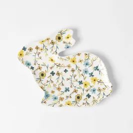 E DINNING_Floral Bunny Shaped Dish / Blue/Yellow | Bed Bath N' Table