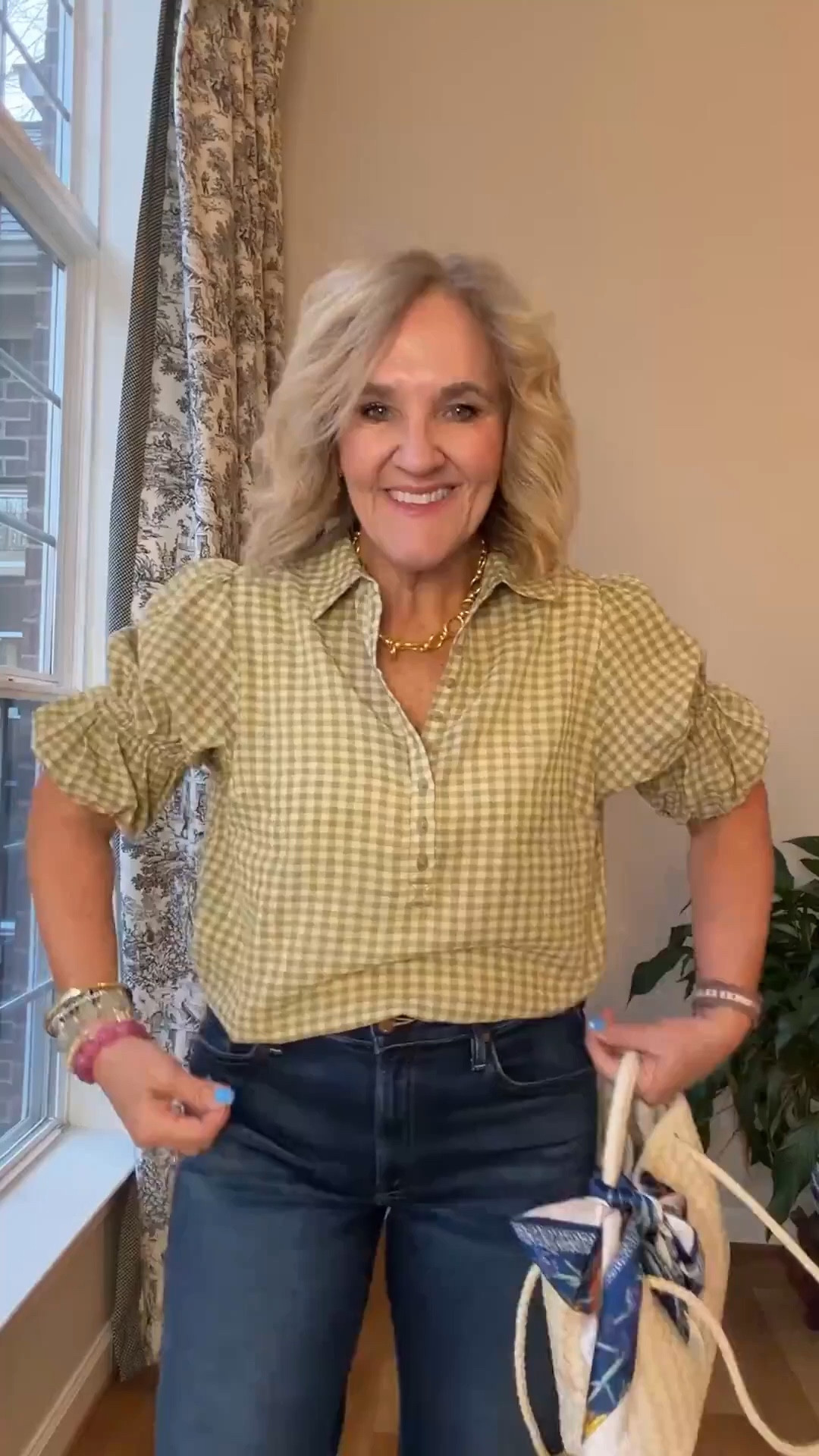  20% off Anthropologie code NANETTE20 Good through 3/9
Cotton top with elbow length sleeves 
Mother jeans size 29 and I cut about 2” off 
Bracelets 20% off code NANETTE20
 

#LTKSaleAlert #LTKOver40 #LTKPetite