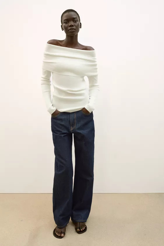 OFF-SHOULDER KNIT JUMPER | Zara DE