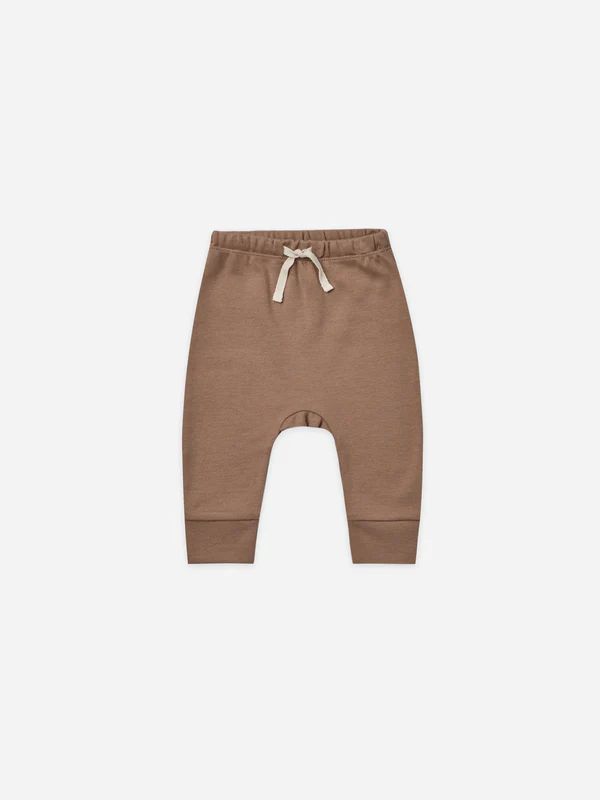 drawstring pant | cocoa | Quincy Mae