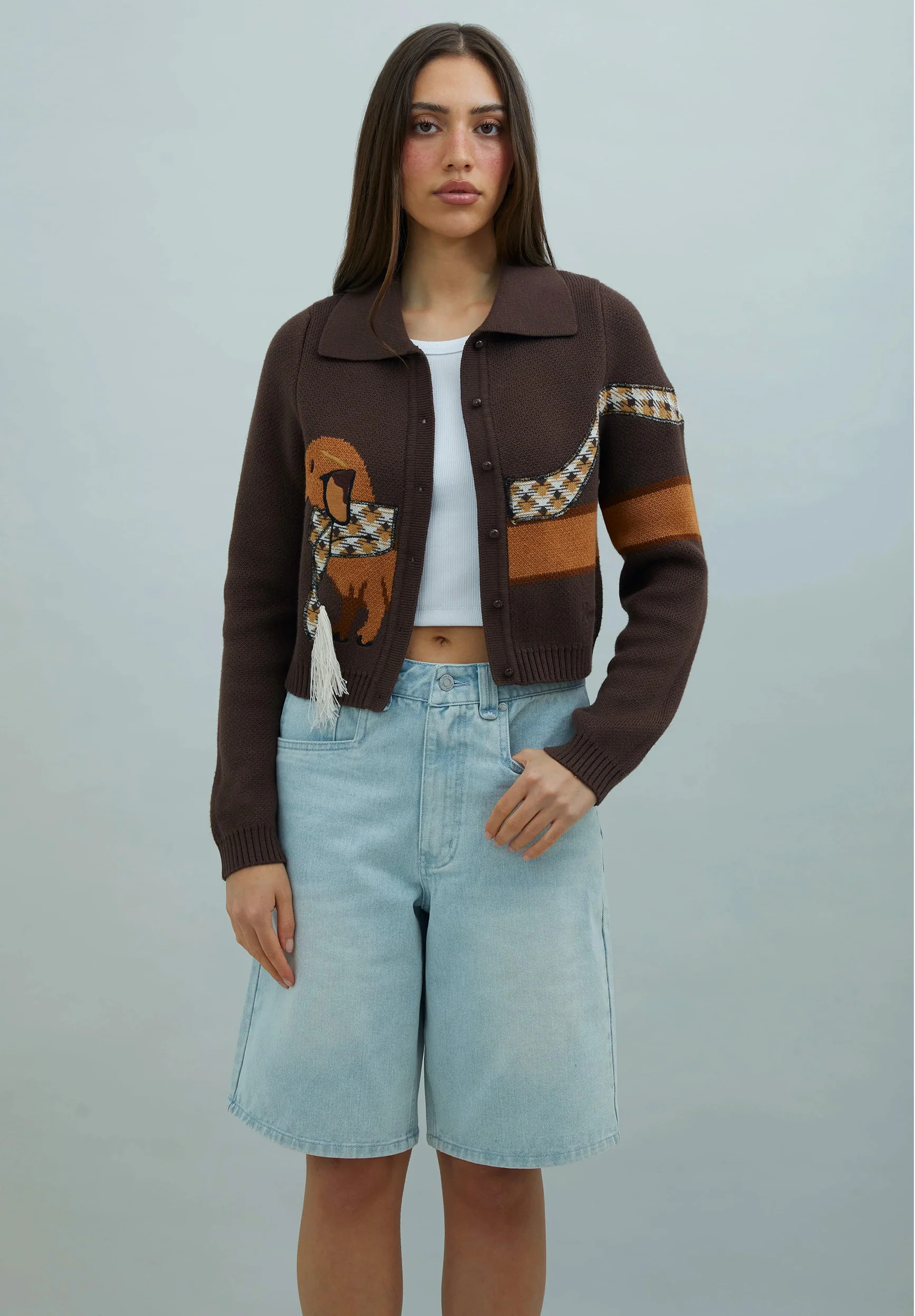 House of Sunny Walk in the Park Tripper Cardigan | Women\u2019s Designer Knit | House of Sunny