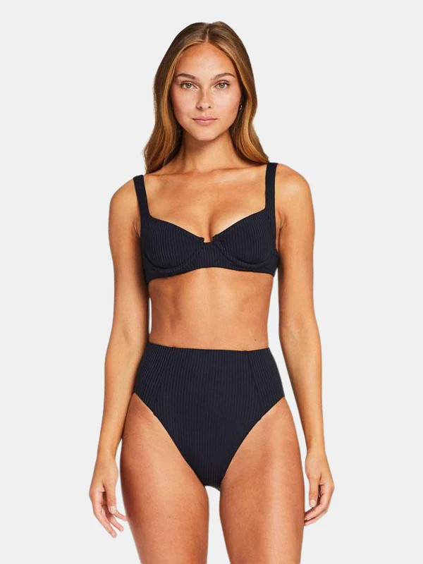 Vitamin A Demi Top - Black EcoRib - Black - XXL | Verishop