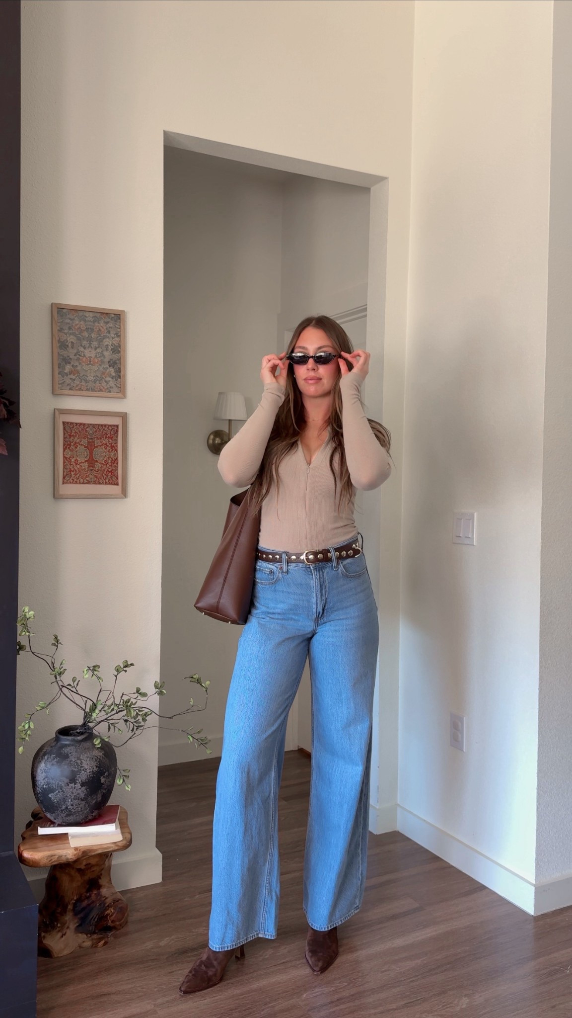 Wearing a 28 long in jeans! Small in top 

#LTKSeasonal #LTKTall