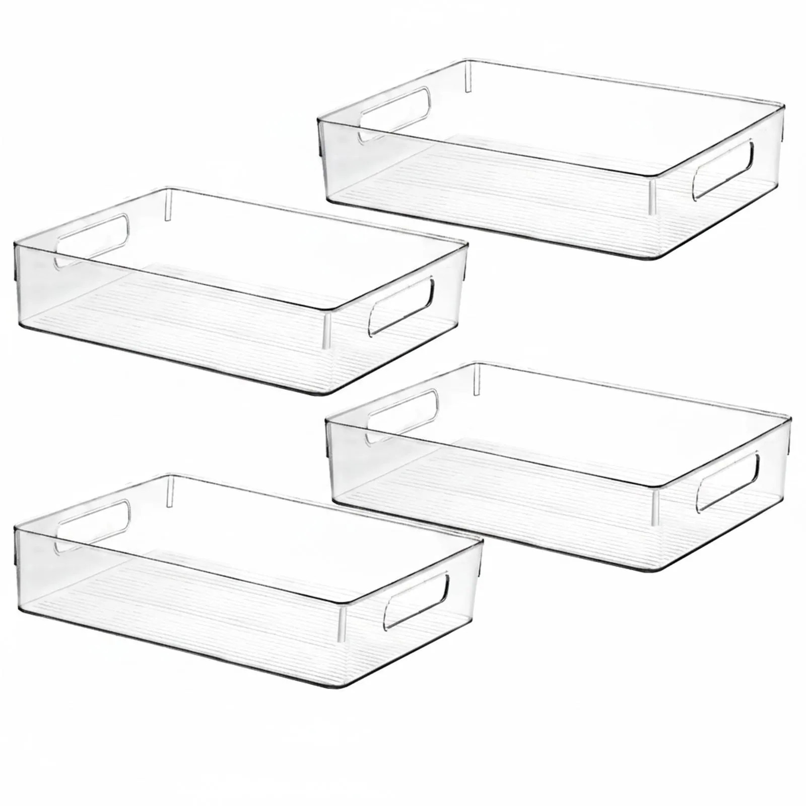 Baginizer Clear Plastic Storage Bins Stackable Pantry Organizers Kitchen Fridge Freezer Bathroom Cabinet Organization Containers Heavy Duty BPA Free | Lowe's