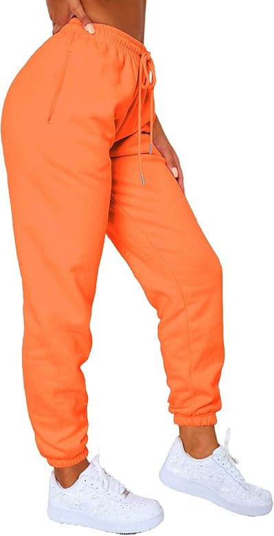 Waitfairy Womens Winter High Waisted Sweatpants Drawstring Jogger Sweat Pants Cinch Bottom Workou... | Amazon (US)