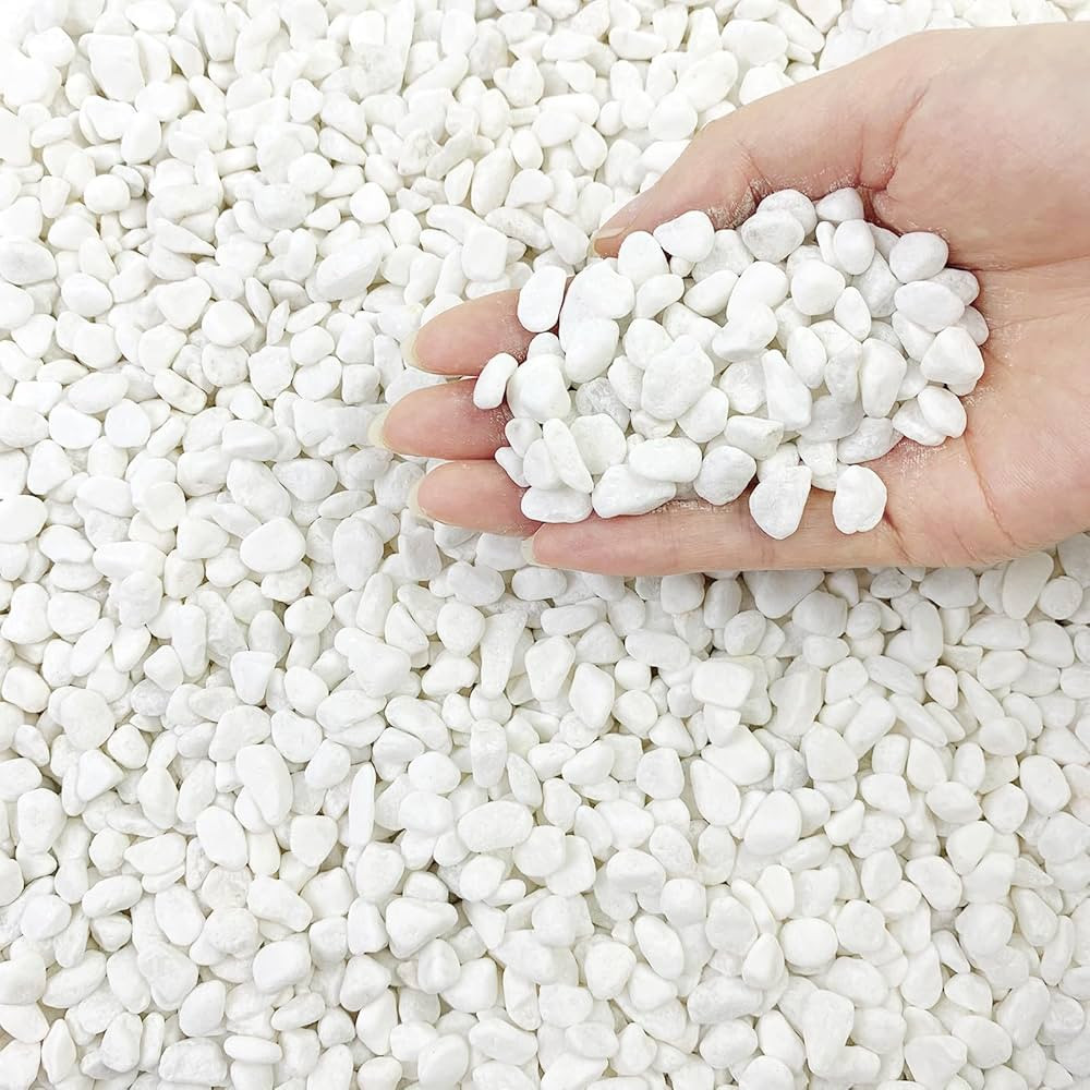 2lbs Natural White Gravel, 3/8 Inch White Pebbles, Pea Gravel for Aquarium, Planters Rocks Vase F... | Amazon (US)