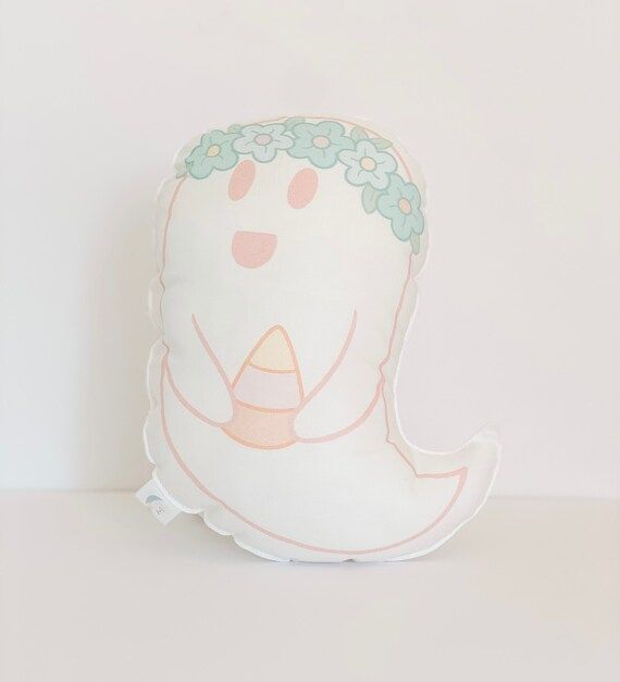 white boho ghost pillow; halloween pillow; childrens halloween; pastel halloween; halloween pillo... | Etsy (US)