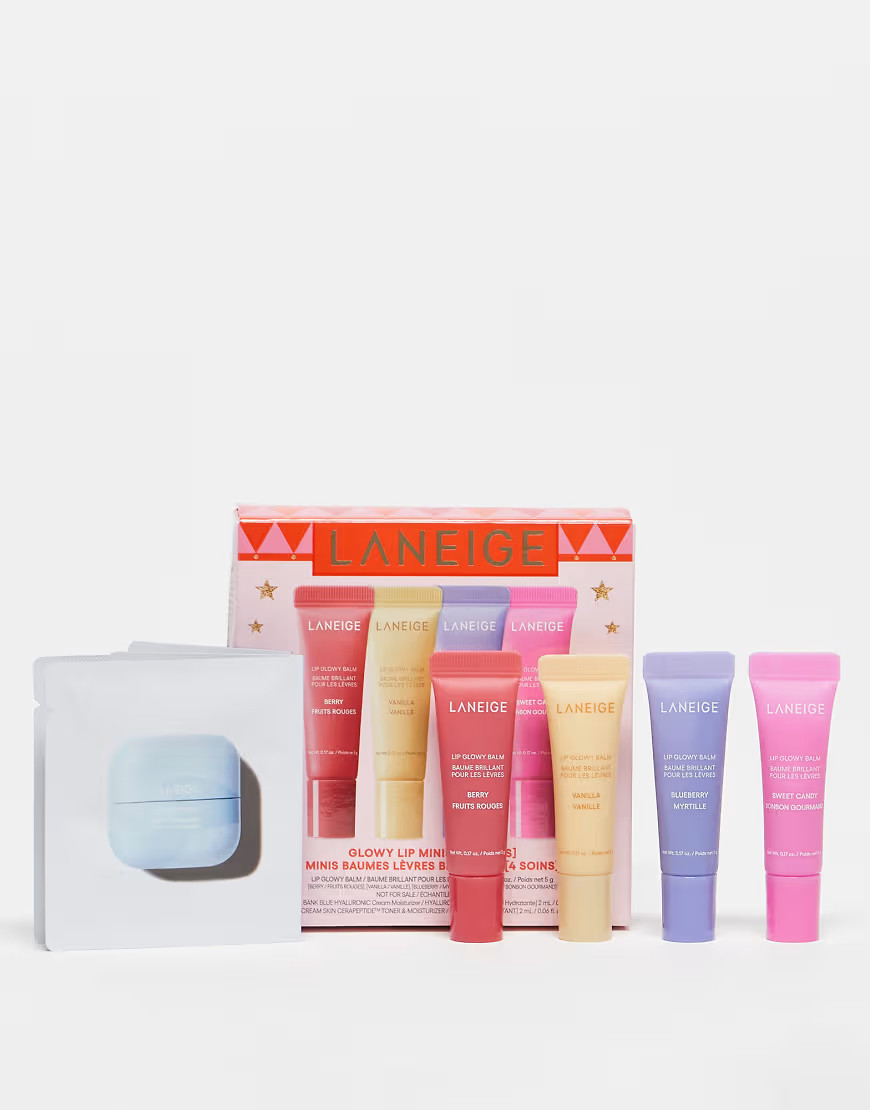 LANEIGE Mini Lip Glowy Balm Holiday Gift Set - 37% Saving-No colour | ASOS (Global)
