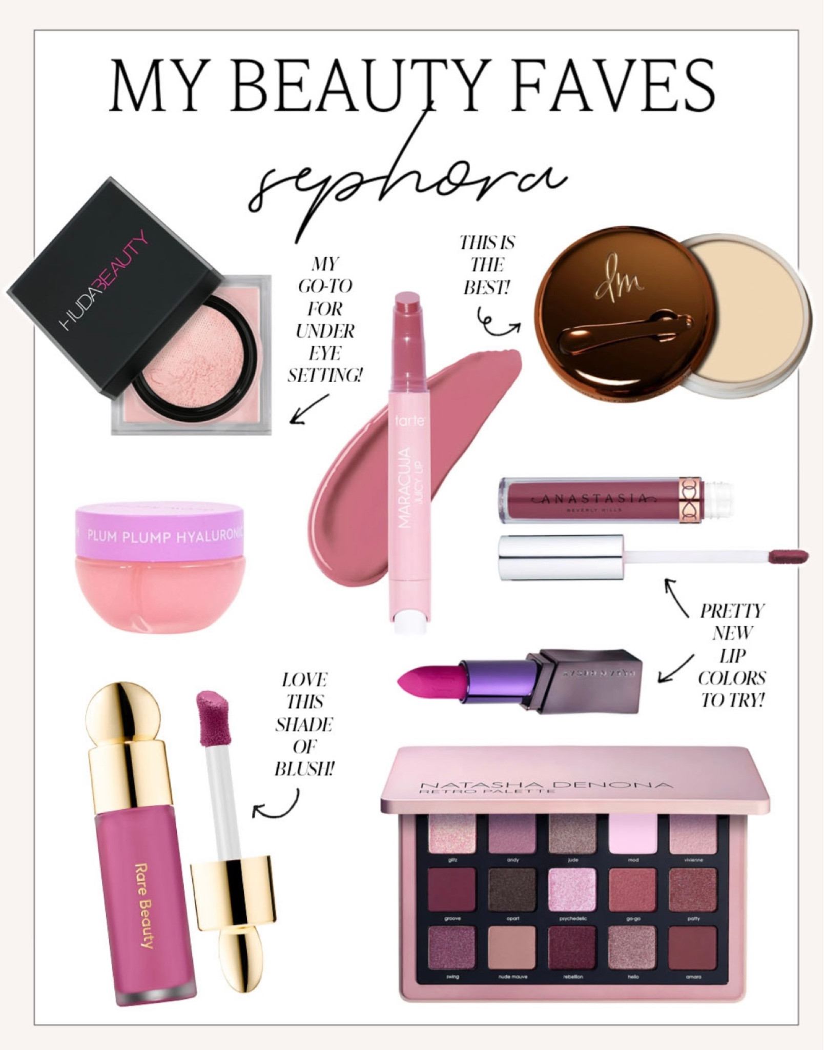 Sephora beauty favorites! 

#sephora #summermakeup 

#LTKunder100 #LTKSeasonal #LTKbeauty