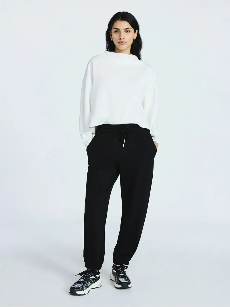 Scoop Women's New Scubaknit Zip Neck Top, Sizes XS-XXL | Walmart (US)