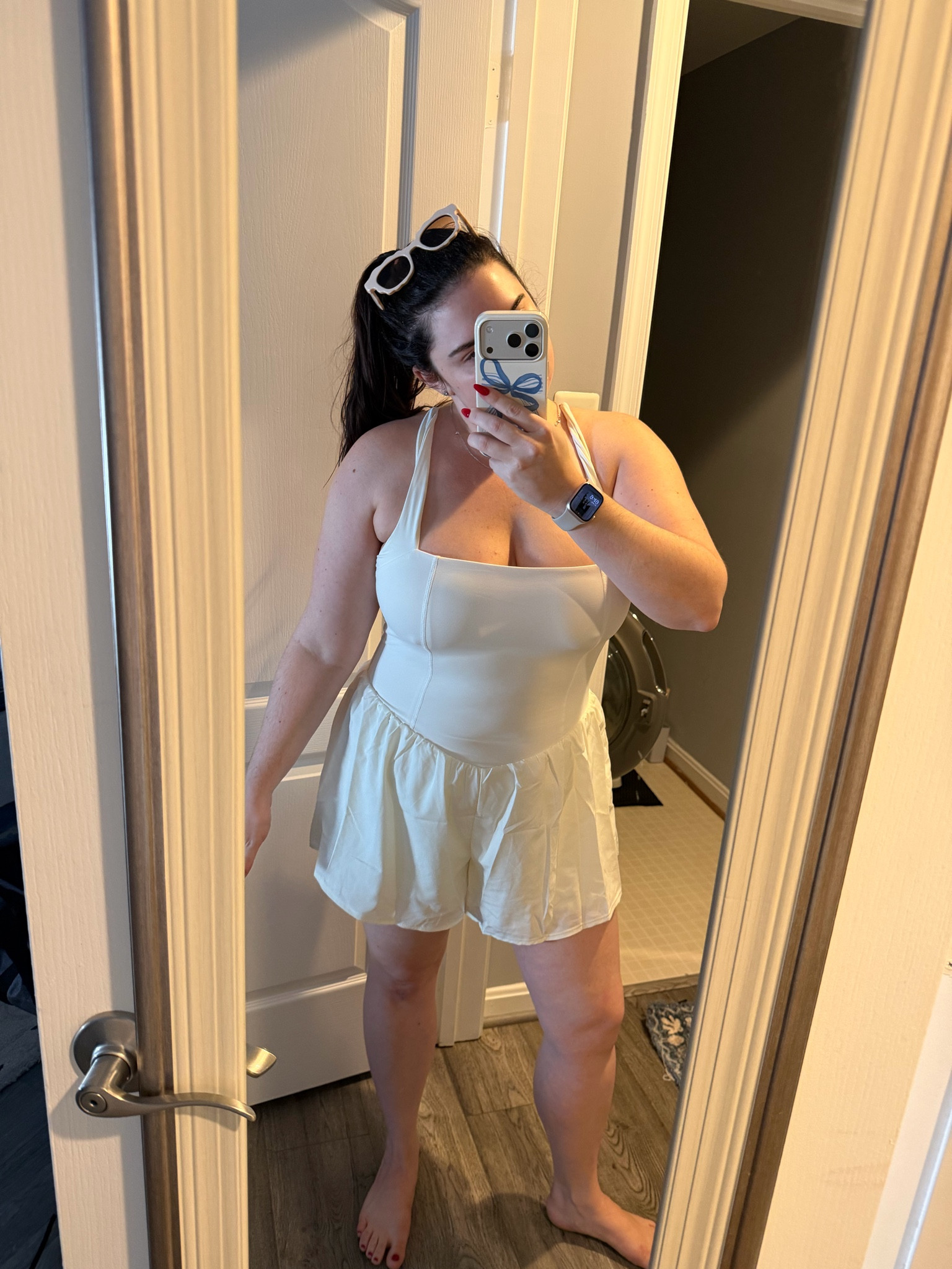 Haven’t been posting much lately but bought this romper and then immediately purchased more colors. I’m wearing a large and I’m 5’2 for reference 

Perfect casual, midsize, summer Athleisure outfit 

#LTKPetite #LTKootd #LTKMidsize