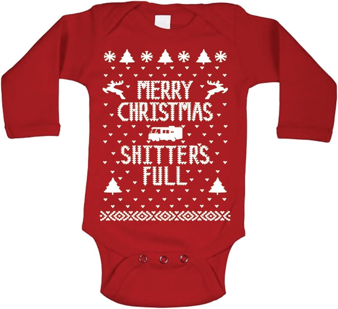 Merry Christmas Shitters Full Funny Ugly Christmas Sweater Contest Party Xmas Holiday Vacation Ba... | Amazon (US)