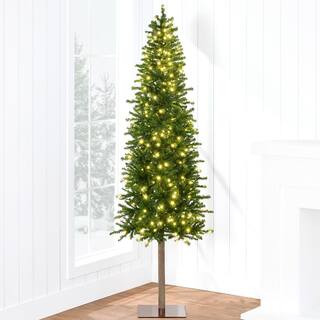 Best Choice Products 6 ft. Pre-Lit LED Pencil Alpine Artificial Christmas Tree with 250 Warm Whit... | The Home Depot