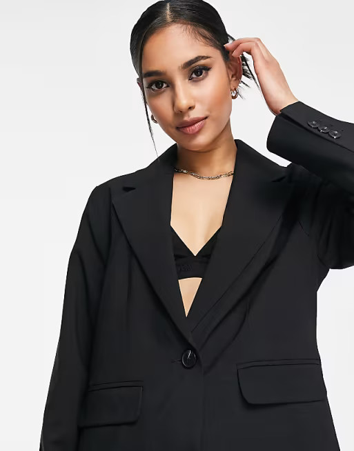 Topshop Petite blazer in black | ASOS (Global)