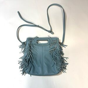 Maje Fringe Leather Bag blue | Poshmark