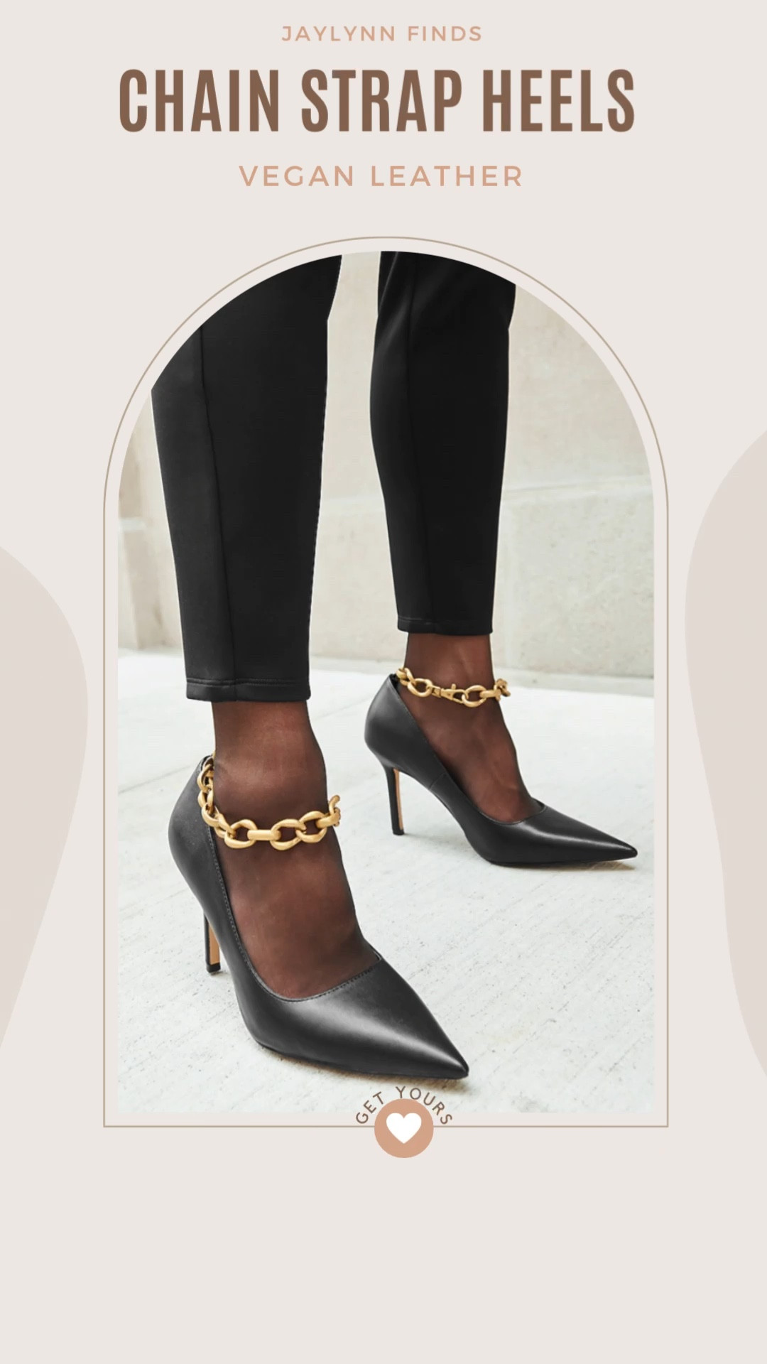Chain strap heels for an edgy vibe. #chain #holdchain #highheels #heels #pumps #shoes #blackheels 

#LTKshoecrush #LTKunder50 #LTKsalealert